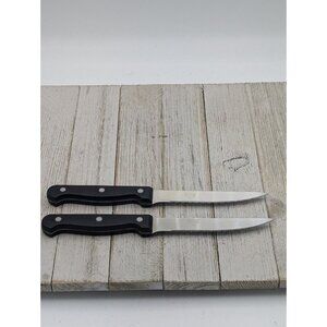 Set 2 Ikea Stainless Steel Serrated Blade Steak Knives 4.5" Blade